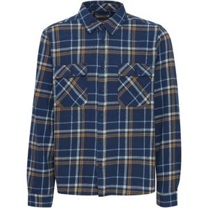 BLEND Overhemd  blauw / bruin / wit