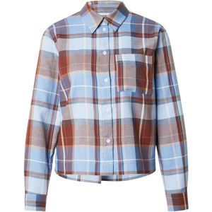 MORE & MORE Blouse  hemelsblauw / lichtblauw / kastanjebruin