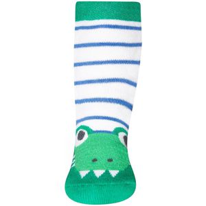 EWERS Sokken 'Krokodil'  blauw / groen / natuurwit