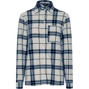 Oxmo Tussenjas 'Chia'  royal blue/koningsblauw / lichtgrijs