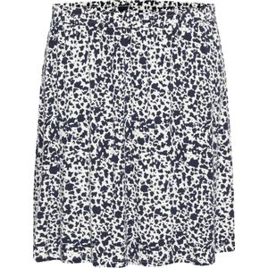 KAFFE CURVE Rok 'Charlotta'  marine / wit