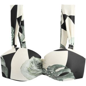 Next Bikinitop 'Kew'  ecru / kaki / zwart