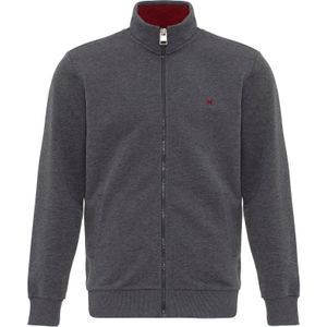 Williot Sweatvest  donkergrijs / bloedrood