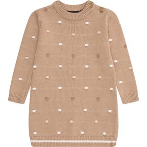 BLUE SEVEN Jurk  camel / rosa / wit