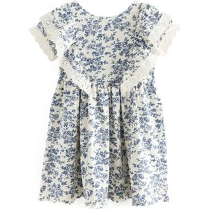 LAURA ASHLEY Jurk  crème / donkerblauw