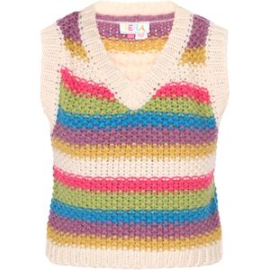 IZIA Trui 'Fashion Look'  ivoor / blauw / lila / rood