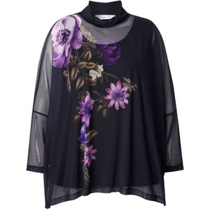 MIAMODA Blouse  lila / zwart