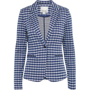 ICHI Blazers 'IHKATE CHECLÉ BL'  blauw / wit