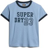 Superdry - Athletic Ringer Fitted - T-shirt - Slim Fit - Korte Mouwen