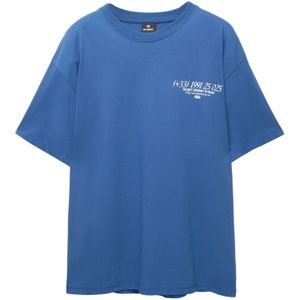 Pull&Bear Shirt  royal blue/koningsblauw / wit