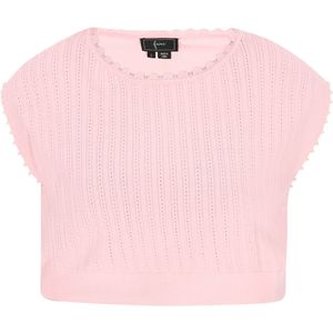 faina Gebreide top  rosa