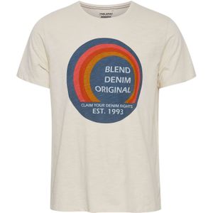 BLEND Shirt  crème / donkerblauw / oranje / fuchsia / wit