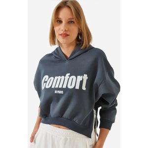 Bianco Lucci Sweatshirt  donkergrijs / wit