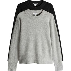 The Set Trui  grijs gemêleerd / zwart