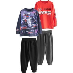 Next Nachtkledij  donkergrijs / donkerlila / rood / zwart