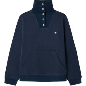 Hackett London Sweatshirt 'Deep In Thought'  marine / azuur / lichtgrijs
