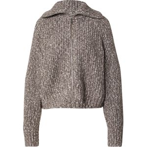 EDITED Gebreid vest 'Lucila'  bruin / wit