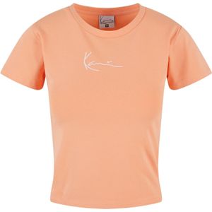 Karl Kani Shirt 'Essential'  abrikoos / wit