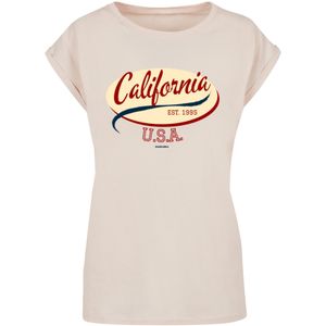 F4NT4STIC Shirt 'California'  sand / geel / rood / zwart