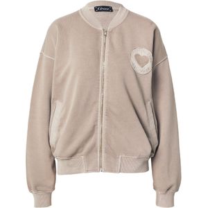 Grace Sweatvest  greige / lichtgrijs