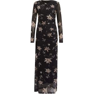 AllSaints Jurk 'CAIA'  donkerbruin / grijs / pastelroze / wit