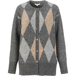 Cellbes of Sweden Gebreid vest  camel / grijs / donkergrijs