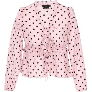 faina Blouse 'Fashion Look'  rosé / zwart