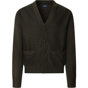 Hackett London Gebreid vest  grijs / groen