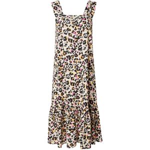 PIECES Jurk 'PCARLEM'  taupe / oranje / lichtroze / zwart