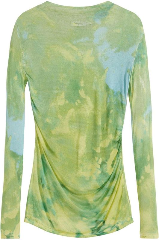 Desigual - Shirt - Lichtblauw - Lange Mouw - Slanke Pasvorm