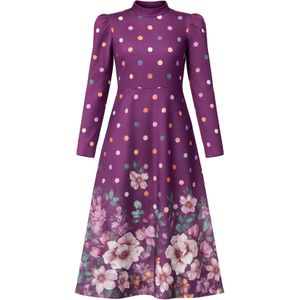 MODAMIHRAM Jurk  groen / lila / rosa / wit