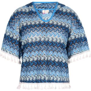 IZIA Shirt  azuur / lichtblauw / wit