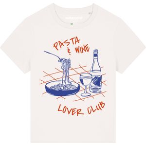 Watapparel Shirt 'Pasta lover club'  navy / rood / wit