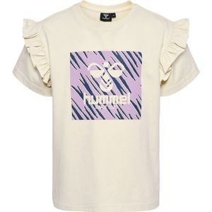 Hummel - Hmlflowy Ruffle T-Shirt - Birch - Kinder T-Shirt