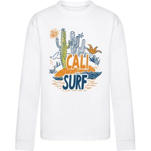 Merchcode Shirt 'Cali Surf'  blauw / groen / oranje / wit