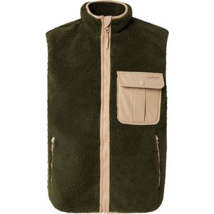 LEVI'S - Bodywarmer - Beige / Olijfgroen - Joonie Sherpa Vest