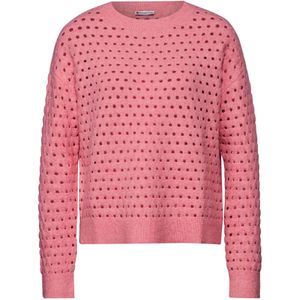 Street One - Gebreide Trui - Zacht - Ronde Halslijn - Gaatjespatroon