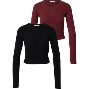 ABOUT YOU Shirt 'Lieven'  bordeaux / zwart