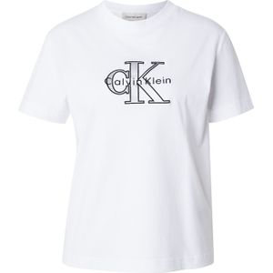 Calvin Klein Jeans Shirt 'CLASSIC'  zwart / zilver / wit
