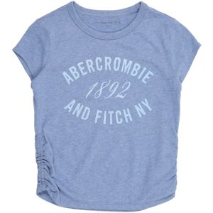 Abercrombie & Fitch - Shirt - Saffier - Lichtblauw - Ronde Hals - Kwartmouw