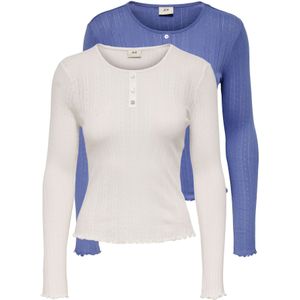JDY - Top - Regular Fit - Lange Mouwen - O-hals - 2-pack