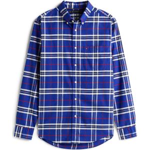 TOMMY HILFIGER Overhemd  blauw / bloedrood / wit