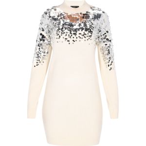 faina Gebreide jurk  offwhite
