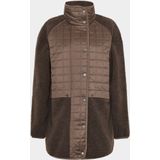 Didriksons - Hazel - Dameswinterjas - Bruin - Gewatteerde Kraag - 100 g/m² Vulling