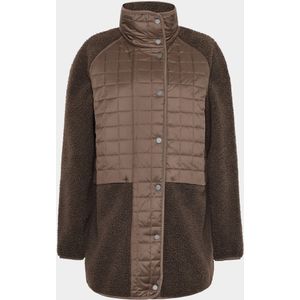 Didriksons - Hazel - Dameswinterjas - Bruin - Gewatteerde Kraag - 100 g/m² Vulling