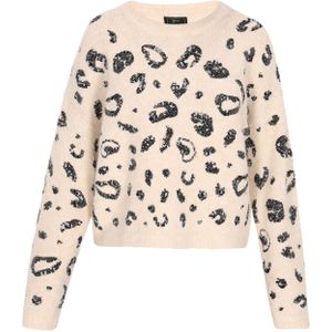 faina Oversized trui 'Fashion Look'  crème / zwart