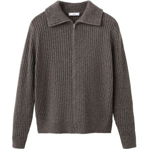 MANGO MAN Gebreid vest 'JOANZ'  bruin gemêleerd