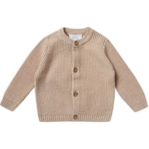 Stellou & Friends - Gebreid Vest - Beige - Lange Mouw