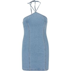 Noisy May Petite Jurk 'NICKY'  blauw denim