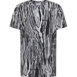 Carlo Colucci Shirt 'Fanton'  grijs / lichtgrijs / zwart